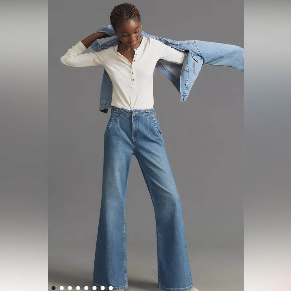 Pilcro Tower Flare Mid-Rise Jeans - Picture 3 of 10